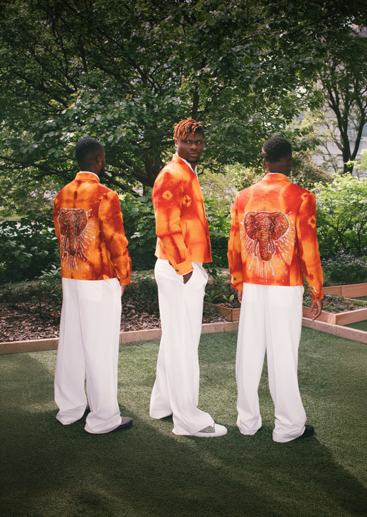 Veste - Ibrahim Fernandez Couture et les éléphants de Côte D'Ivoire